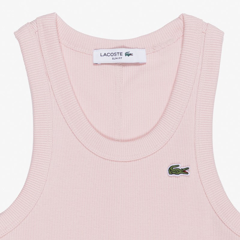 Musculosa lisa slim fit Lacoste para dama