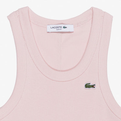 Musculosa lisa slim fit Lacoste para dama