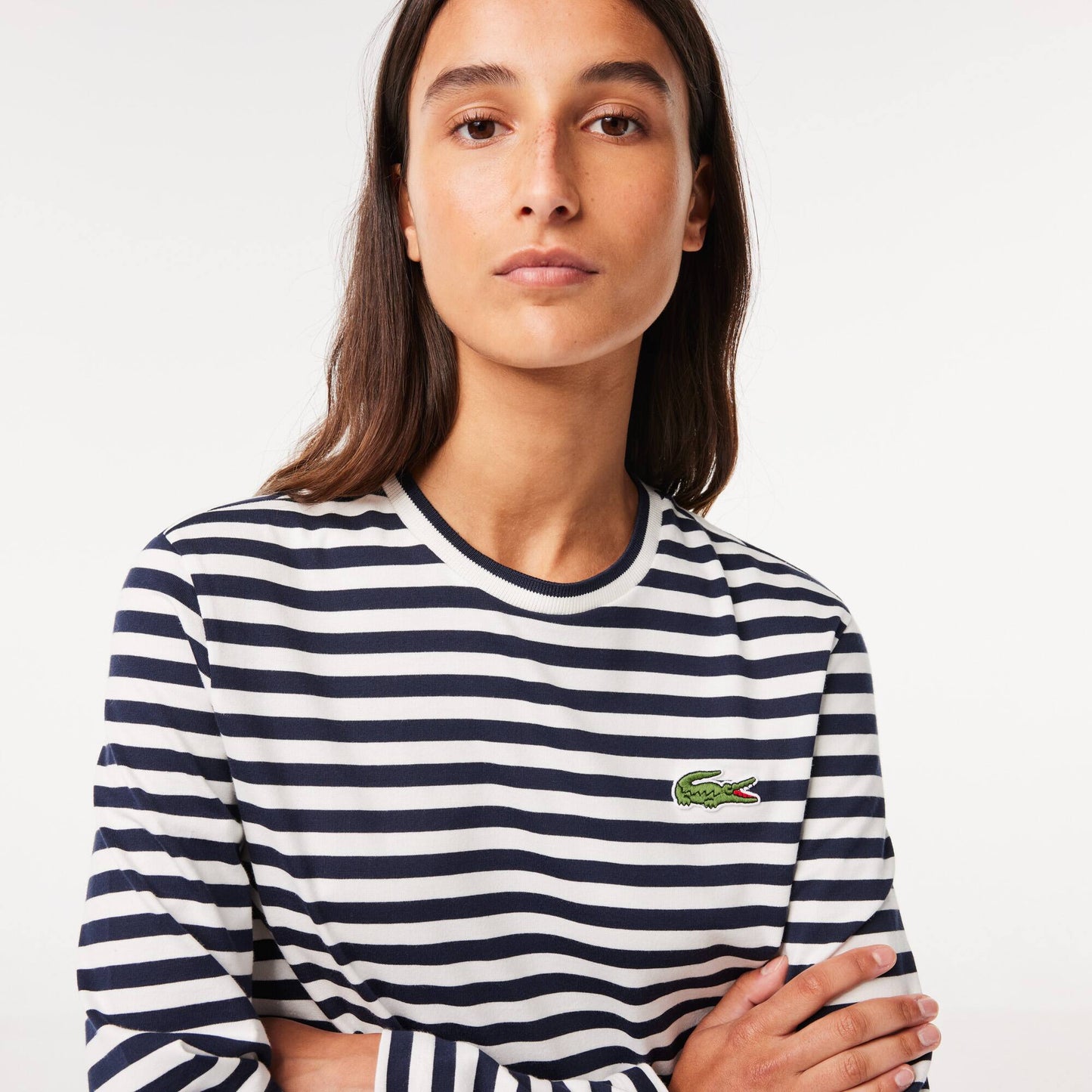 Lacoste T-shirt manga larga tipo sweter sport para dama