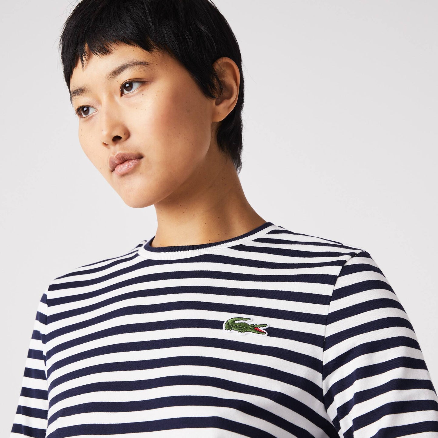 Lacoste T-shirt manga larga tipo sweter sport para dama