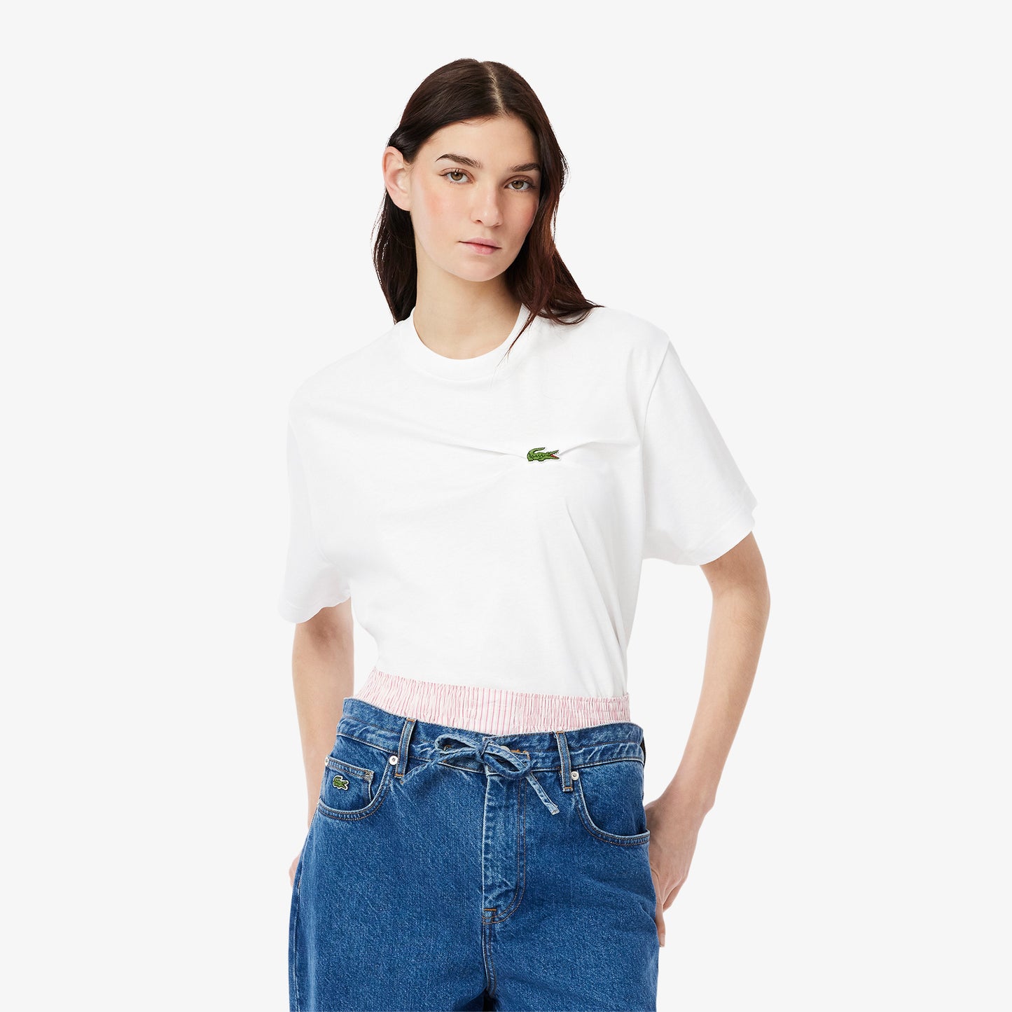 T-shirt cuello redondo Lacoste para dama