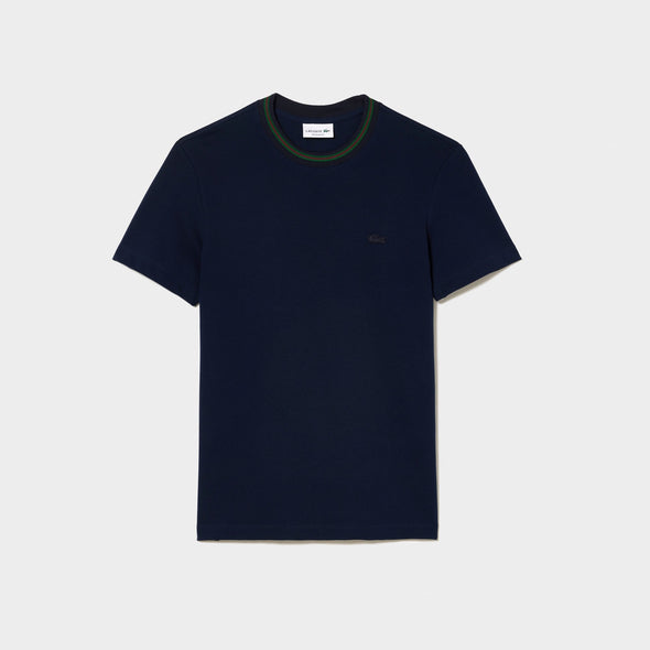 T-shirt lacoste de punto de algodón con logo