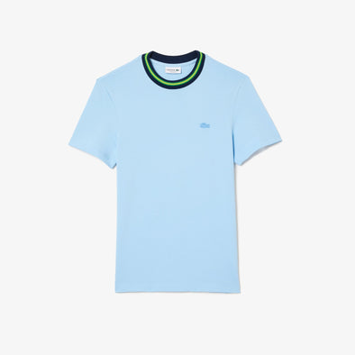 T-shirt lacoste de punto de algodón con logo