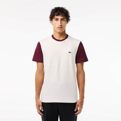 T-shirt lacoste regular fit de punto de algodon