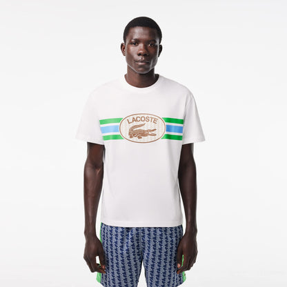 T-shirt Lacoste regular fit de punto de algodón