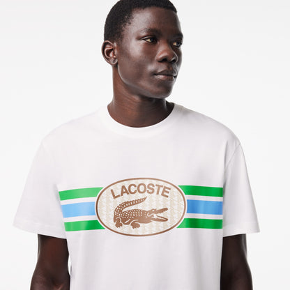 T-shirt Lacoste regular fit de punto de algodón