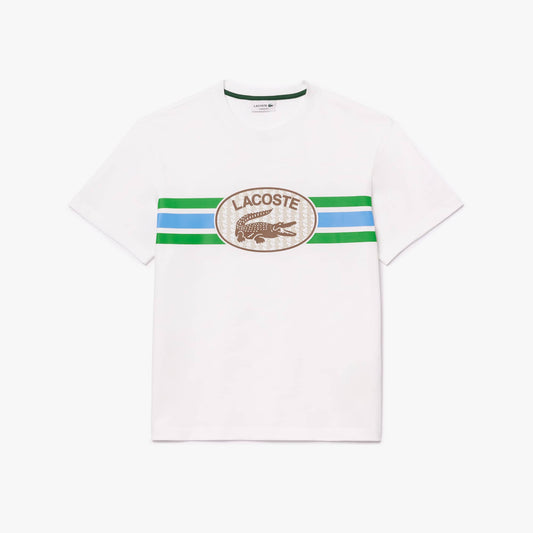 T-shirt Lacoste regular fit de punto de algodón