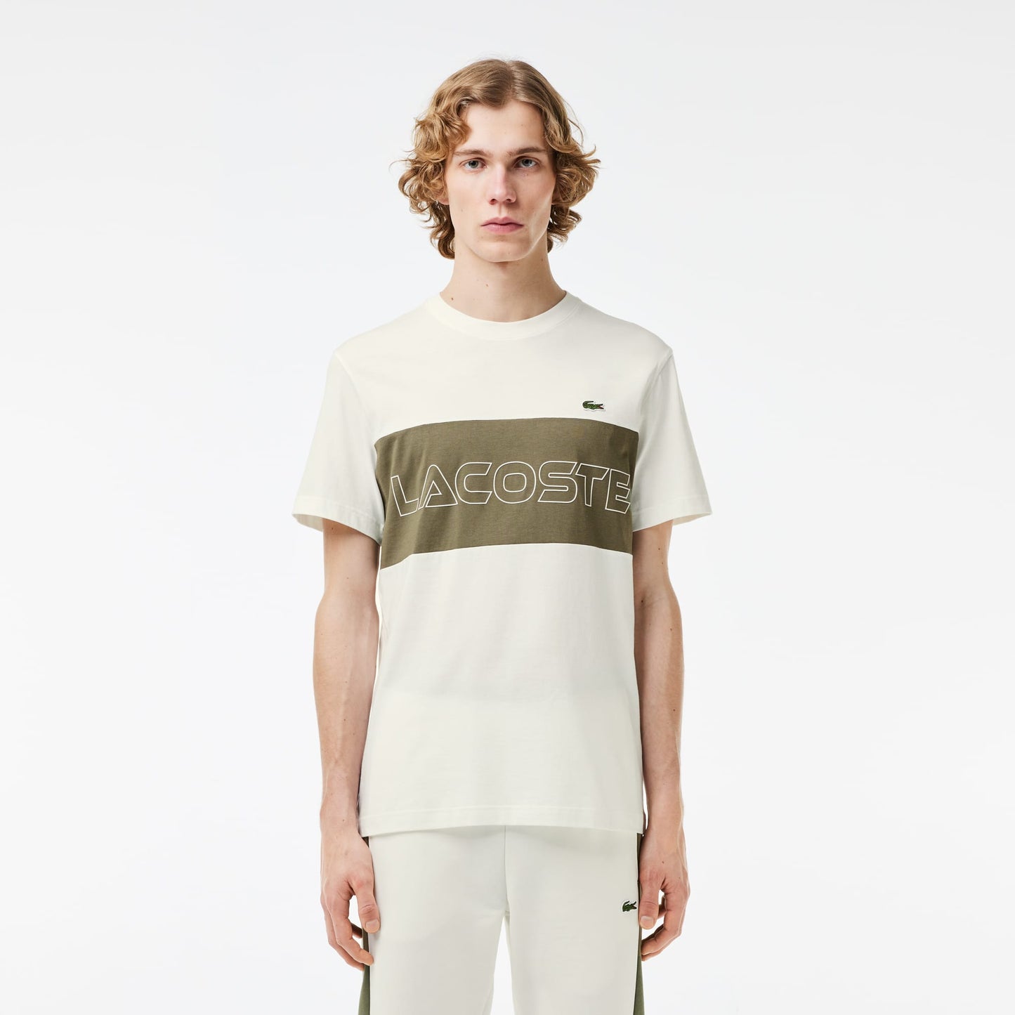 T-shirt Lacoste regular fit con estampado
