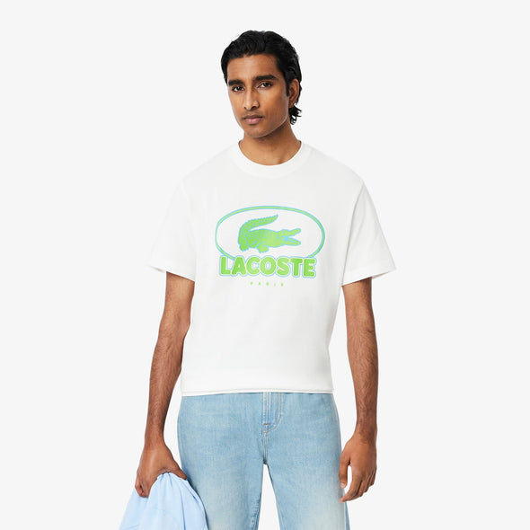 T-shirt lacoste con grafica de punto jersey de algodon