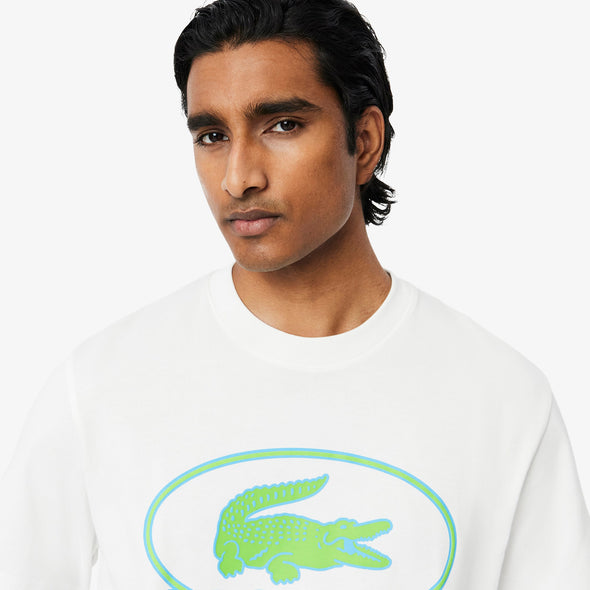 T-shirt lacoste con grafica de punto jersey de algodon