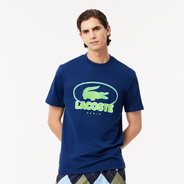 T-shirt lacoste con grafica de punto jersey de algodon