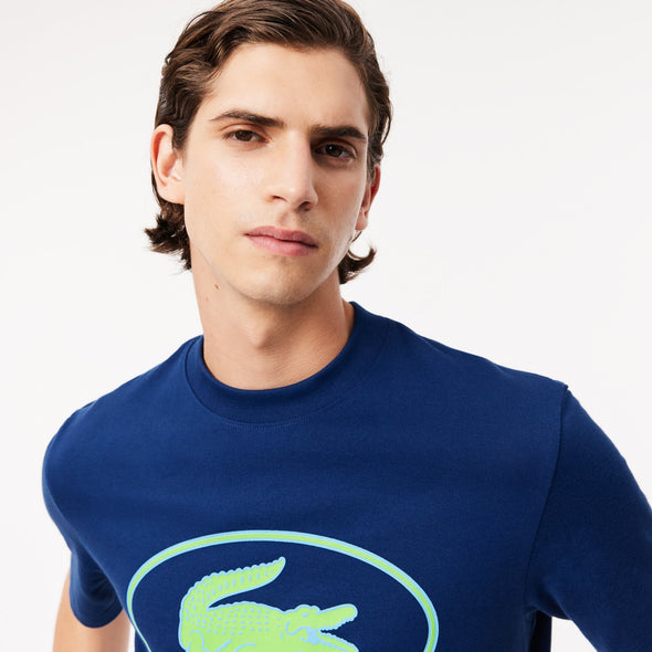 T-shirt lacoste con grafica de punto jersey de algodon