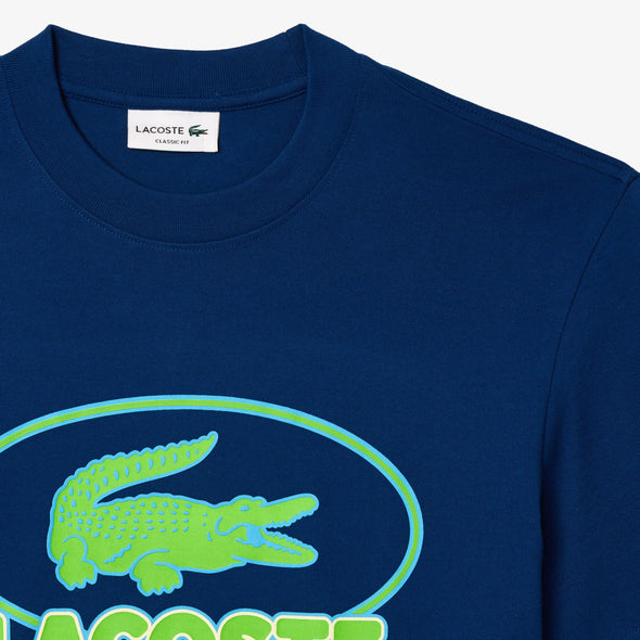 T-shirt lacoste con grafica de punto jersey de algodon