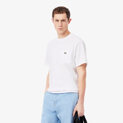 T-shirt Lacoste de algodón con bolsillo en el pecho