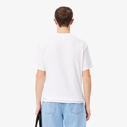 T-shirt Lacoste de algodón con bolsillo en el pecho