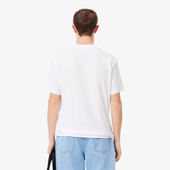 T-shirt lacoste de algodon con bolsillo en el pecho