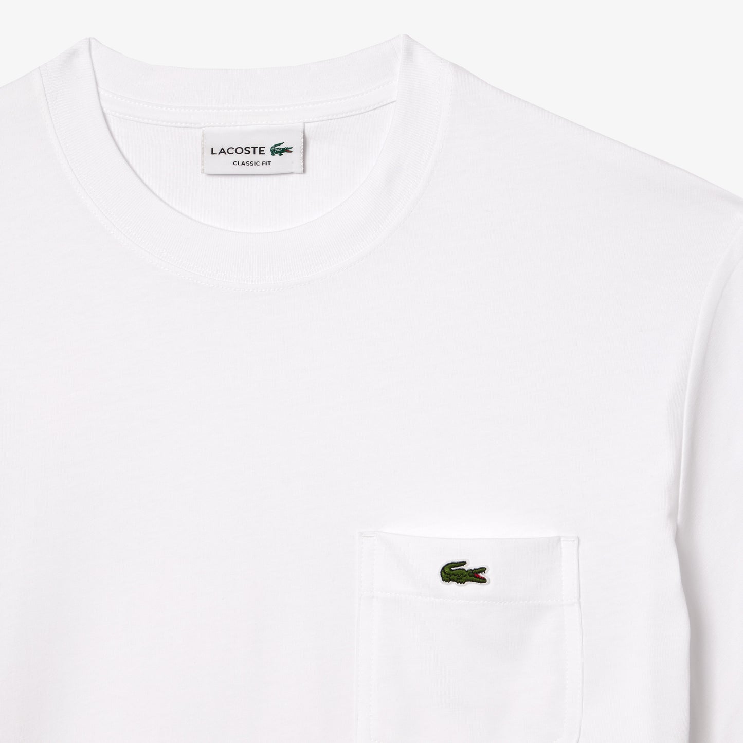 T-shirt Lacoste de algodón con bolsillo en el pecho