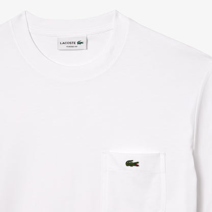 T-shirt Lacoste de algodón con bolsillo en el pecho