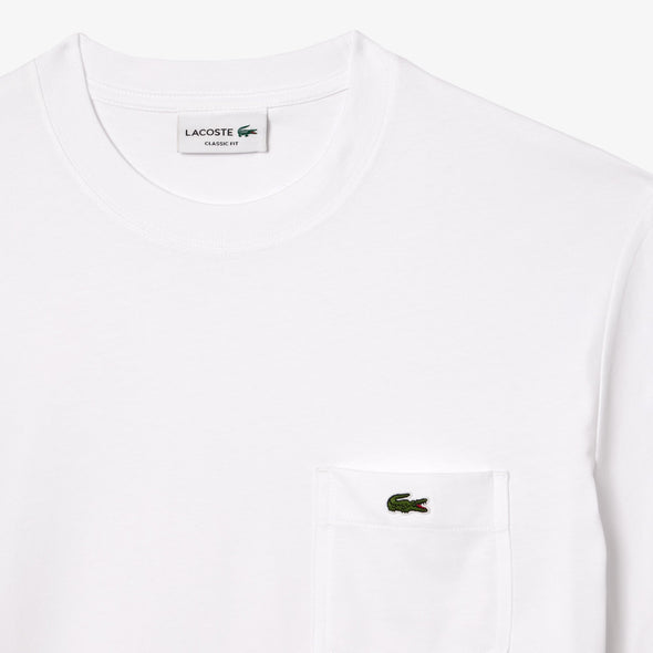 T-shirt lacoste de algodon con bolsillo en el pecho
