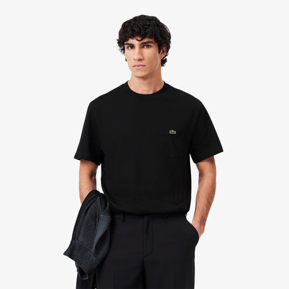 T-shirt lacoste de algodon con bolsillo en el pecho