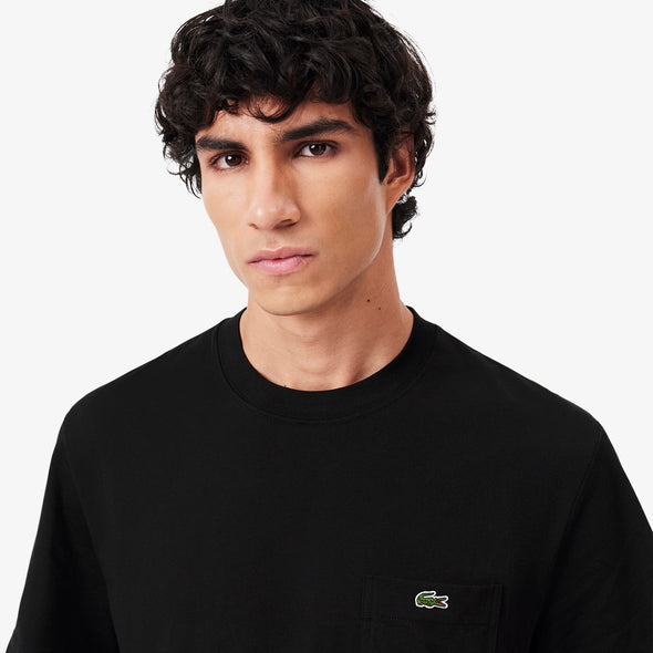 T-shirt lacoste de algodon con bolsillo en el pecho