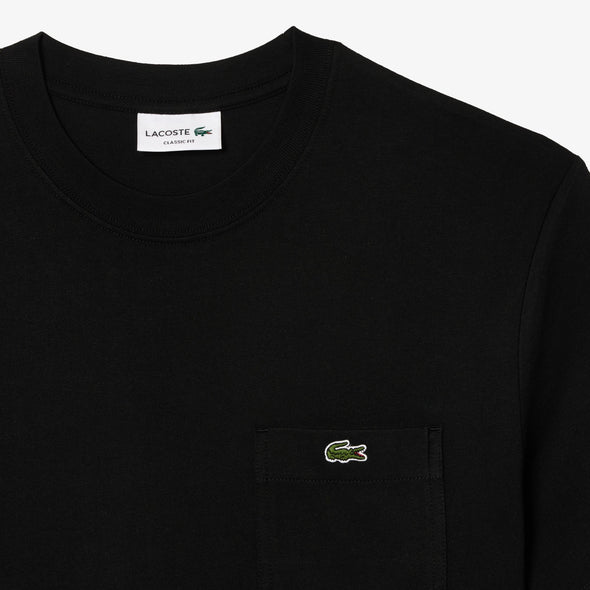T-shirt lacoste de algodon con bolsillo en el pecho