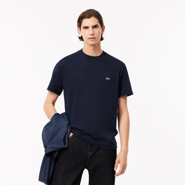 T-shirt lacoste de algodon con bolsillo en el pecho