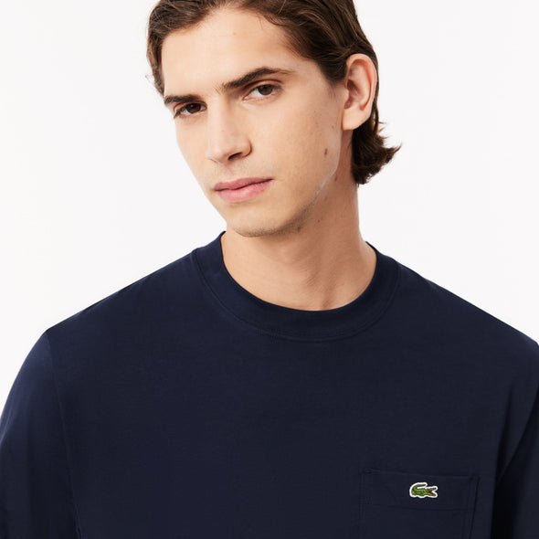 T-shirt lacoste de algodon con bolsillo en el pecho