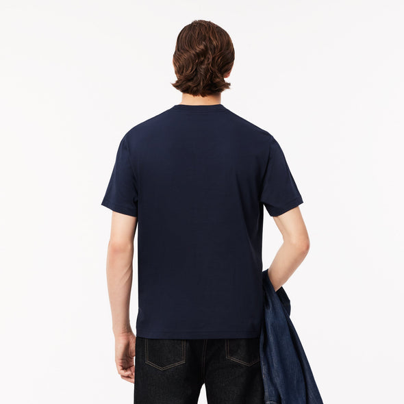 T-shirt lacoste de algodon con bolsillo en el pecho
