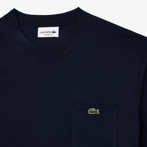 T-shirt lacoste de algodon con bolsillo en el pecho