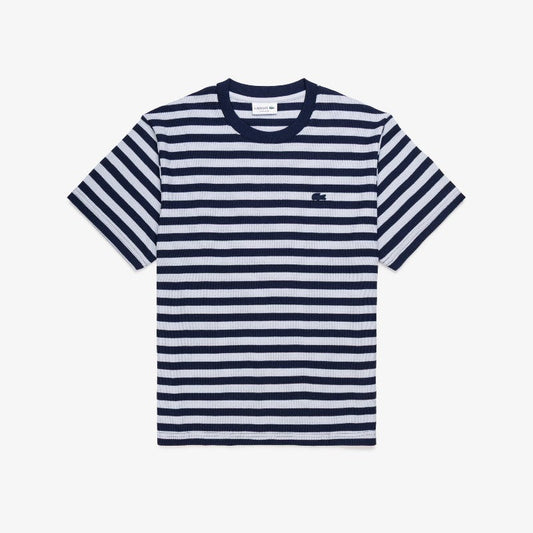 Camiseta rayada cuello redondo Lacoste para hombre