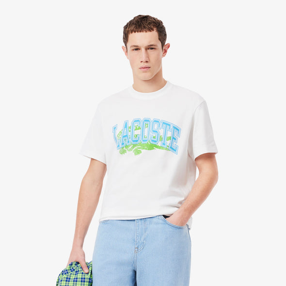 T-shirt lacoste con grafica de punto jersey de algodon