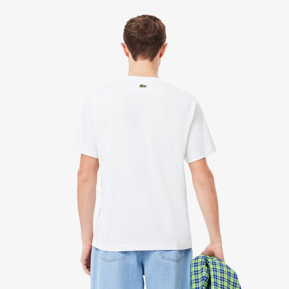 T-shirt lacoste con grafica de punto jersey de algodon