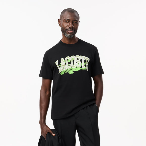 T-shirt lacoste con grafica de punto jersey de algodon