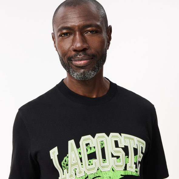 T-shirt lacoste con grafica de punto jersey de algodon