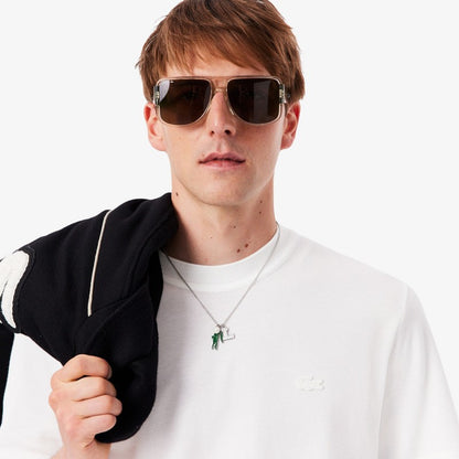 Camiseta tipo polo Lacoste Petit Piqué cuello redondo