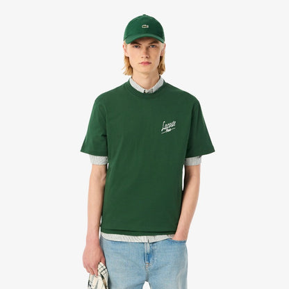 Remera de algodón cuello redondo Lacoste