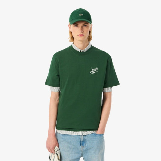 Remera de algodón cuello redondo Lacoste