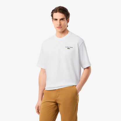 Camiseta Lacoste de jersey pesado cuello redondo
