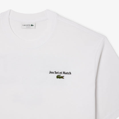 Camiseta Lacoste de jersey pesado cuello redondo