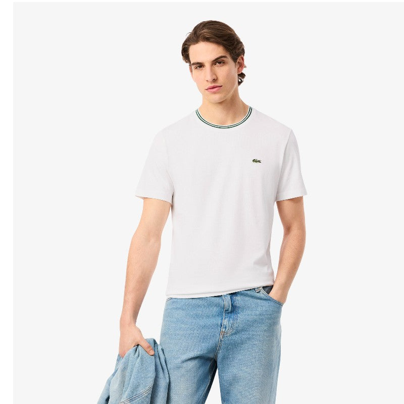 Remera Lacoste tipo jersey cuello redondo